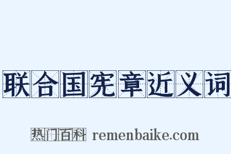 联合国宪章近义词是什么意思的图片